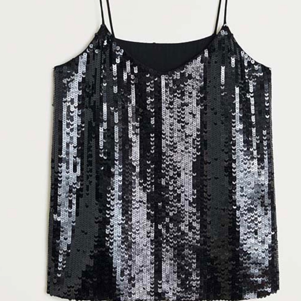 NWOT Mango Black Sequin Nera Tank Top US XS
